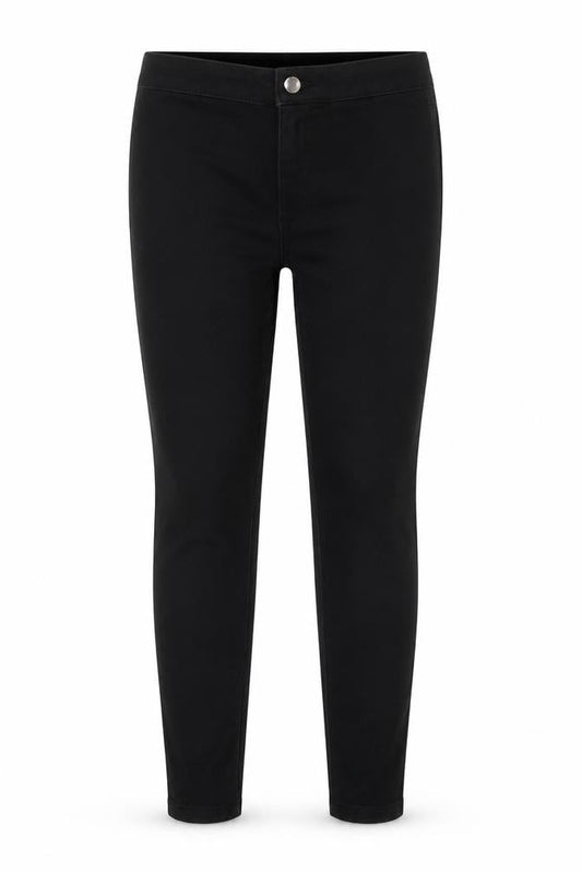 Front view of Denim Co girls’ black super skinny jeans 9-10 years stretch fit