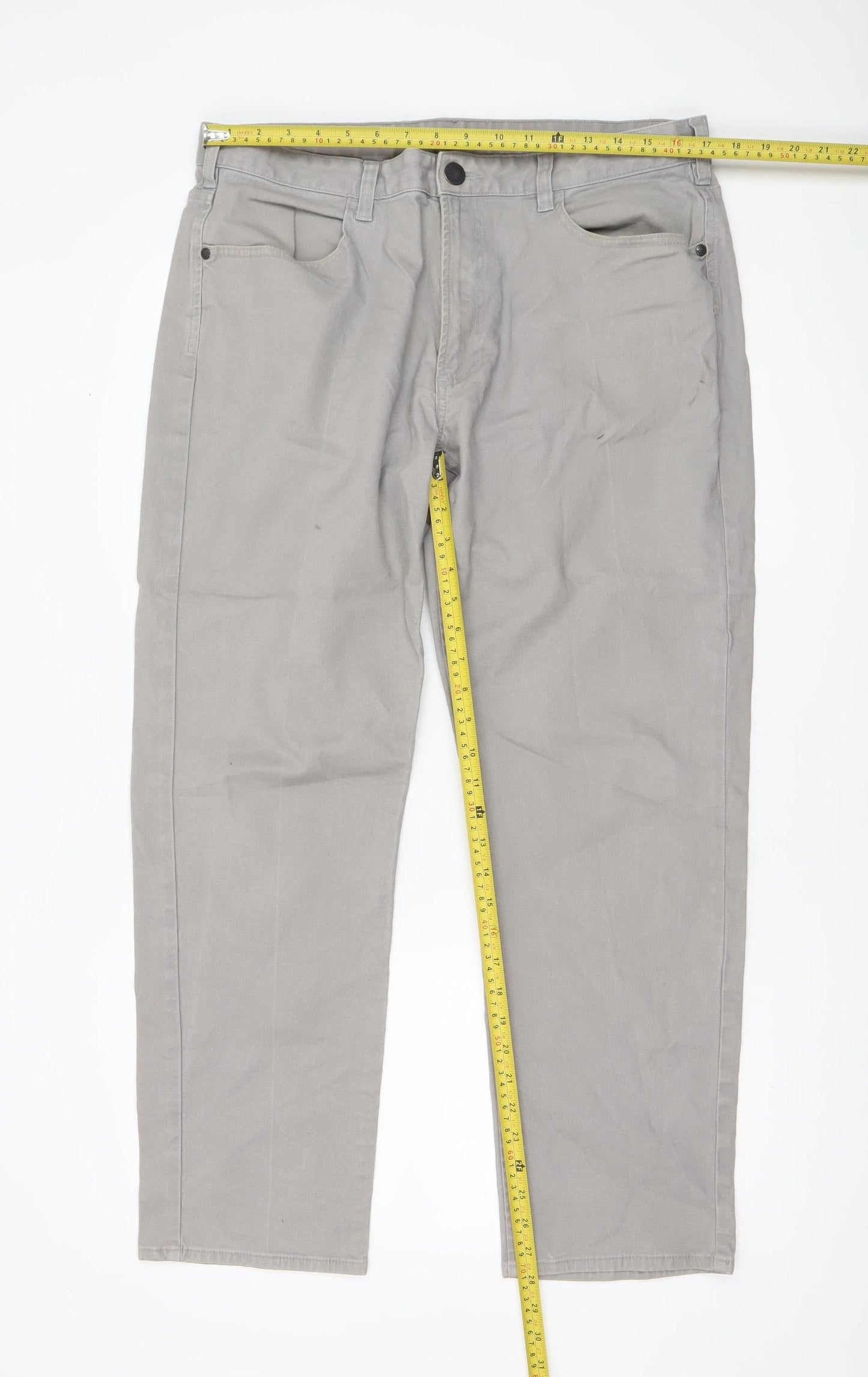 Mens UK Size L St. Bernard for Dunnes Stores Regular Fit Straight Grey Jeans