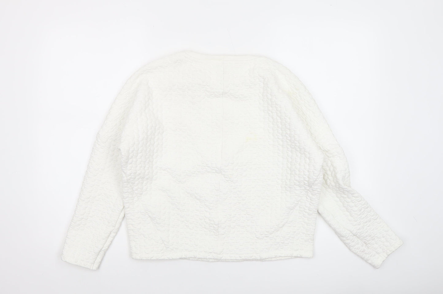 Womens UK Size XS United Colors of Benetton White Pullover Sweatshirt