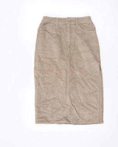Womens UK Size 6 ASOS Straight & Pencil Corduroy Skirt