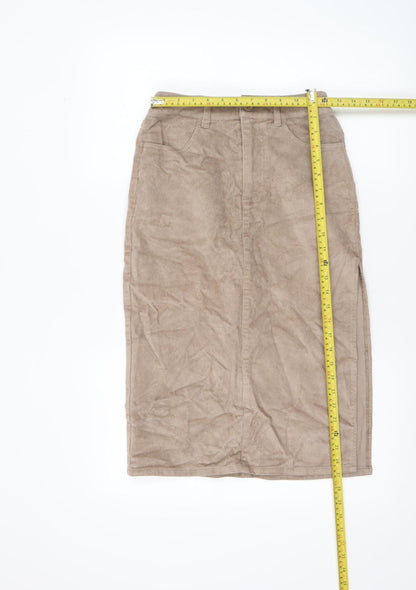 Womens UK Size 6 ASOS Straight & Pencil Corduroy Skirt