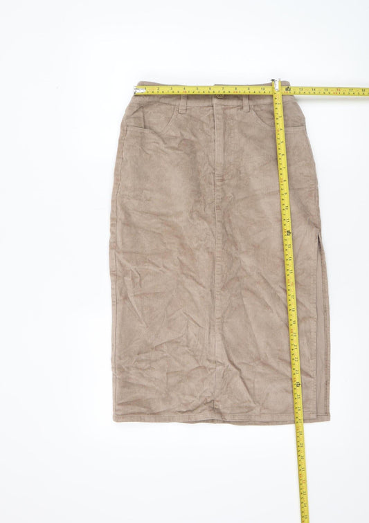 Womens UK Size 6 ASOS Straight & Pencil Corduroy Skirt