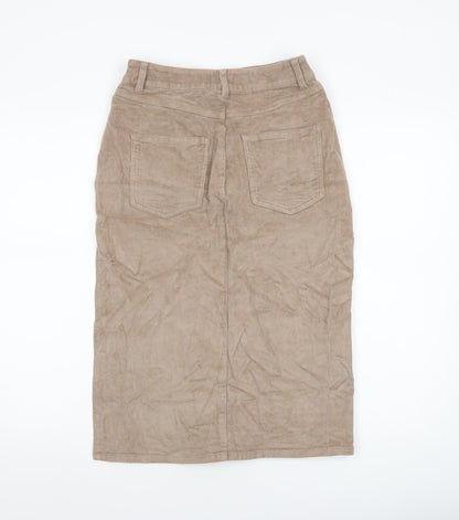 Womens UK Size 6 ASOS Straight & Pencil Corduroy Skirt