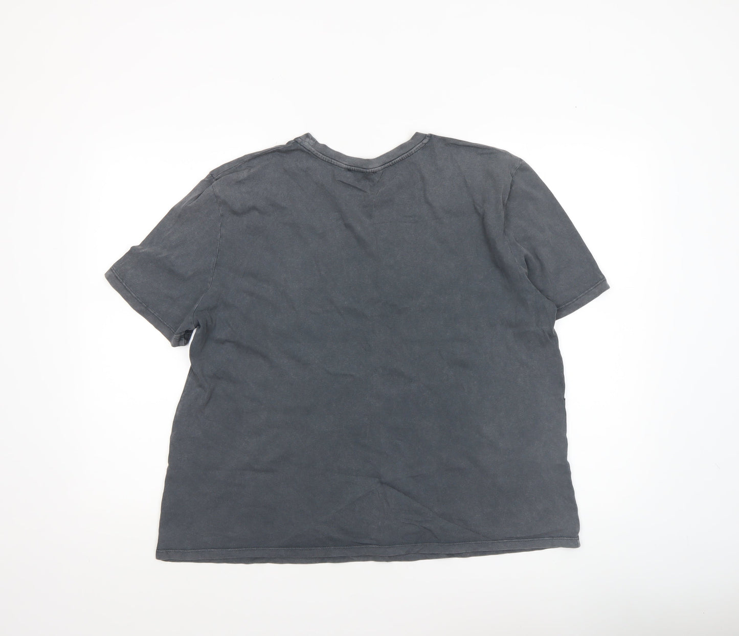 Womens UK Size 12 Zara Grey Basic T-Shirt