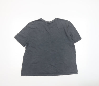 Womens UK Size 12 Zara Grey Basic T-Shirt