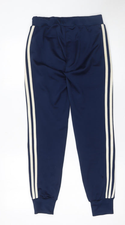 Womens UK Size 8 adidas Regular Fit Jogger Blue Trousers