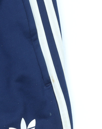 Womens UK Size 8 adidas Regular Fit Jogger Blue Trousers