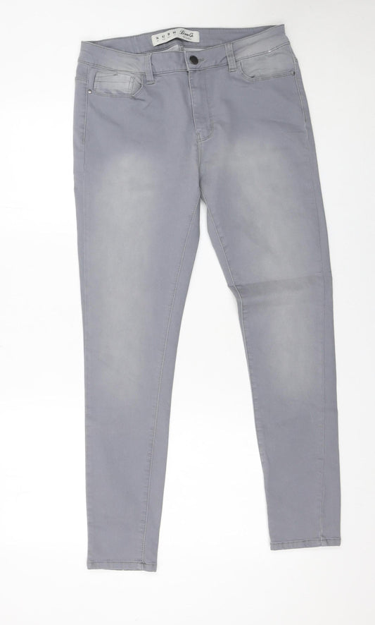 Womens UK Size 14 Denim Co Slim Fit Skinny Grey Jeans