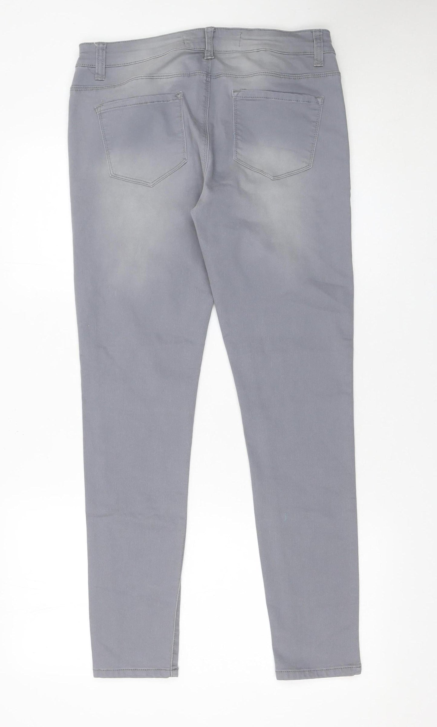 Womens UK Size 14 Denim Co Slim Fit Skinny Grey Jeans
