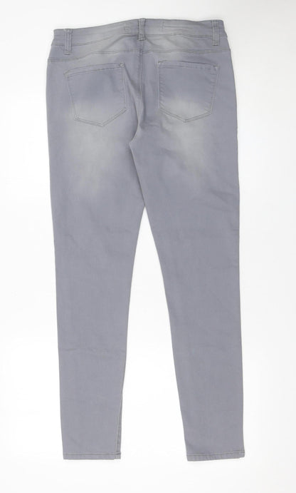 Womens UK Size 14 Denim Co Slim Fit Skinny Grey Jeans
