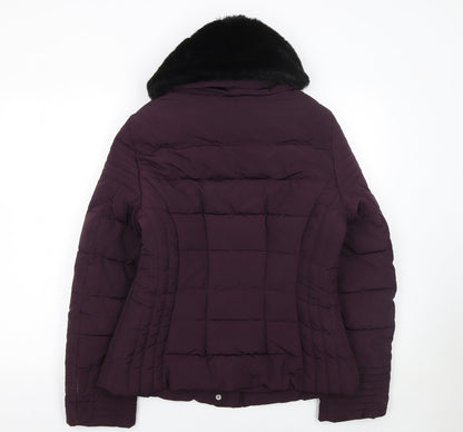 Womens UK Size 14 Dunnes Stores Purple Puffer Jacket