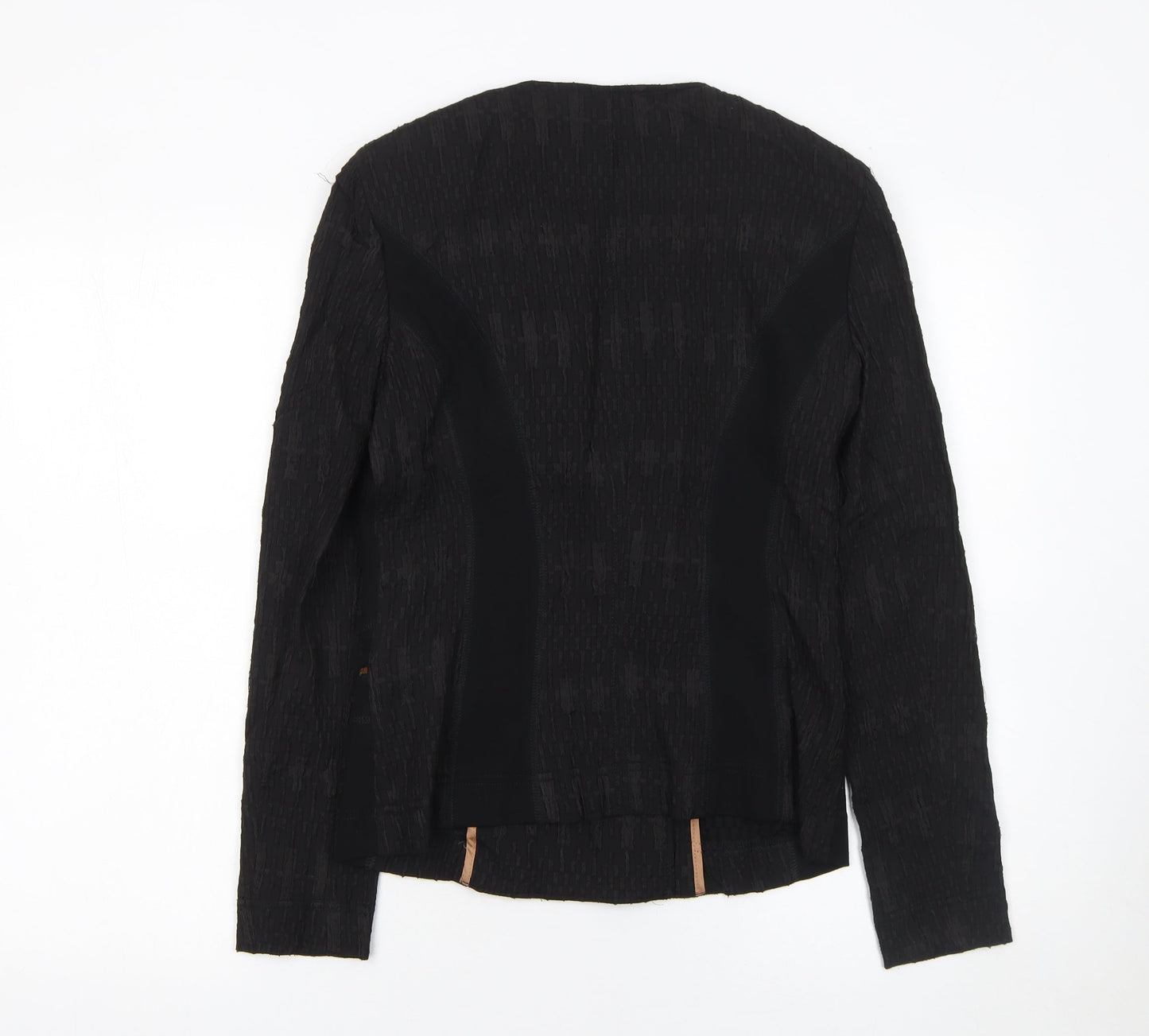 Womens UK Size 10 Kapalua Black Biker Coat
