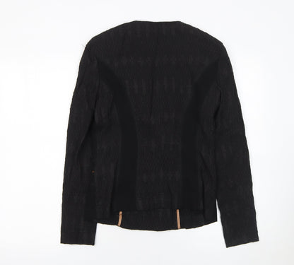 Womens UK Size 10 Kapalua Black Biker Coat