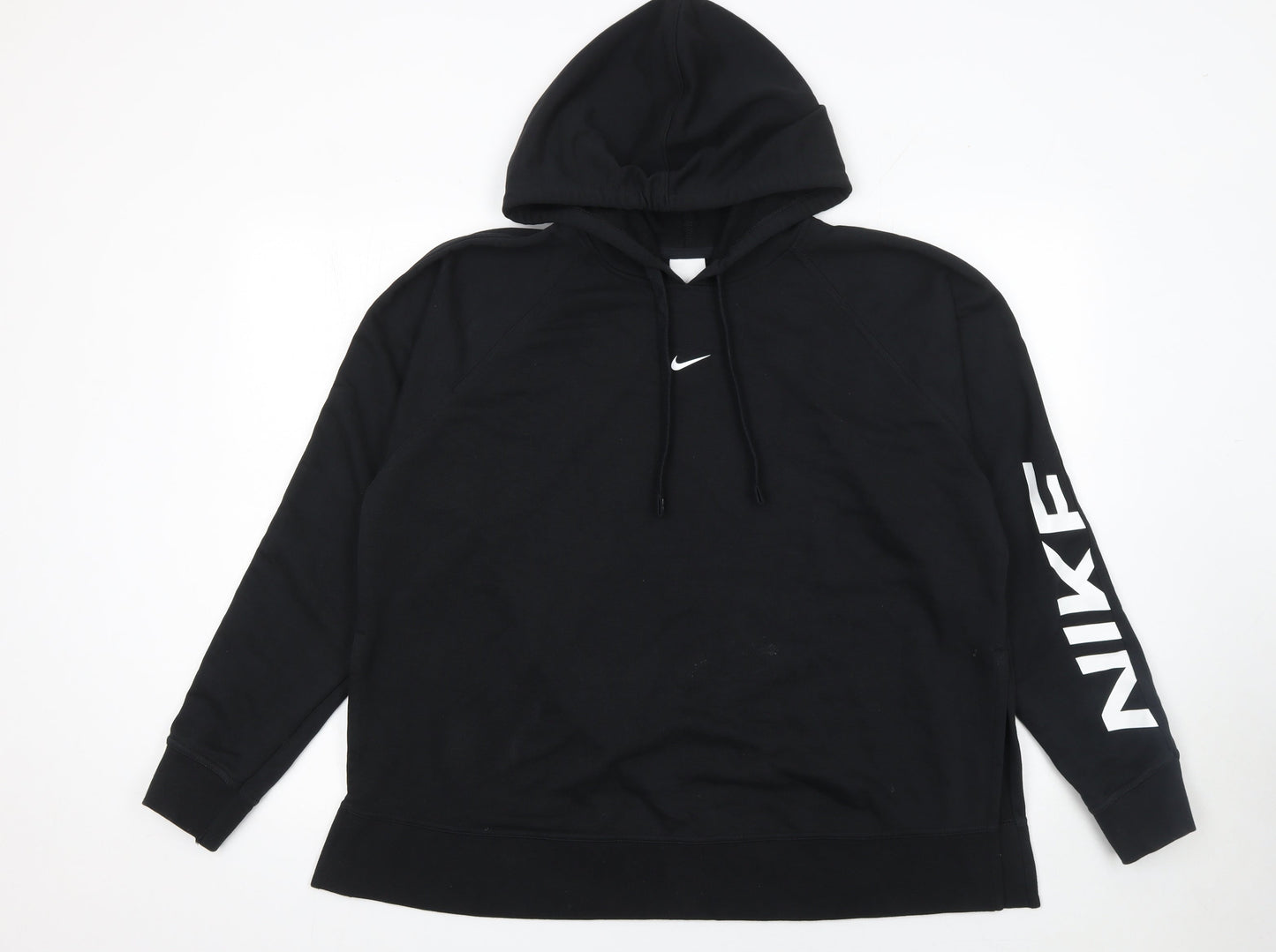 Mens UK Size L Nike Black Pullover Hoodie