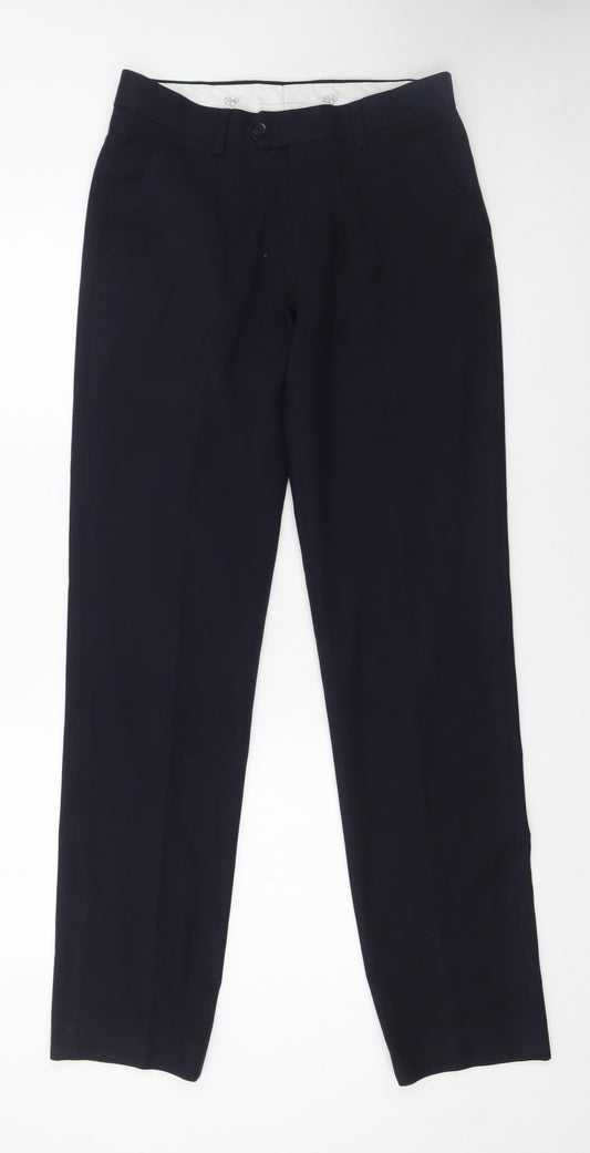 Mens UK Size 31L 1880 Club Regular Fit Chino Blue Trousers