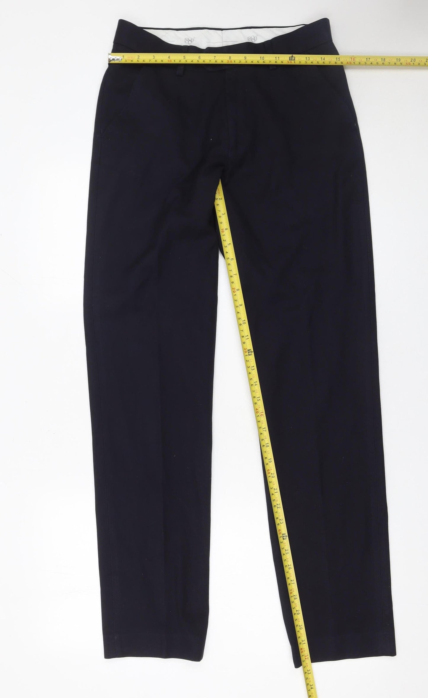 Mens UK Size 31L 1880 Club Regular Fit Chino Blue Trousers