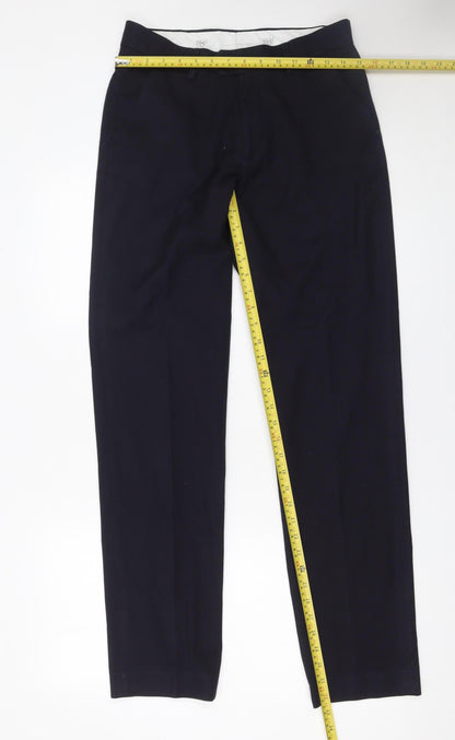 Mens UK Size 31L 1880 Club Regular Fit Chino Blue Trousers