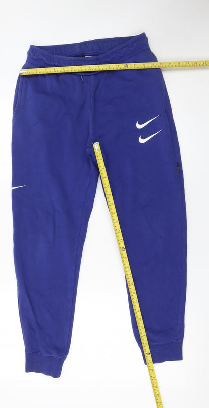 Mens UK Size S Nike Regular Fit Jogger Blue Trousers