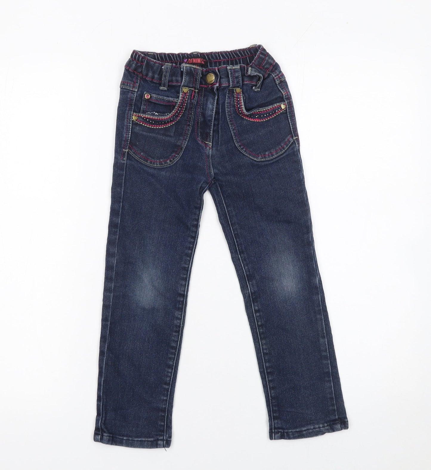Girls UK Size 5 Years Denim Co Regular Fit Straight Jeans