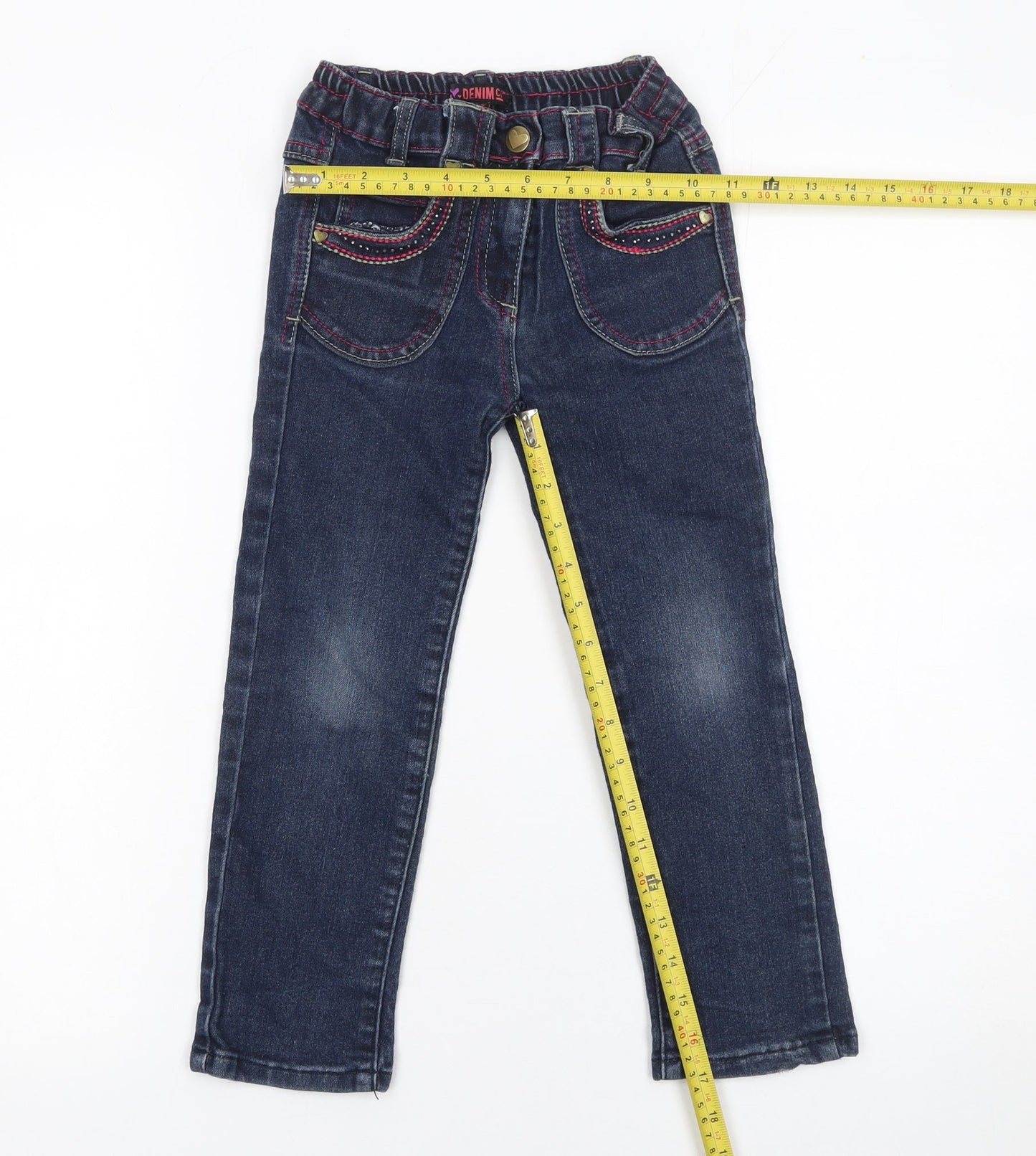 Girls UK Size 5 Years Denim Co Regular Fit Straight Jeans