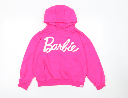 Girls UK Size 10-11 Years Barbie Pink Pullover Hoodie