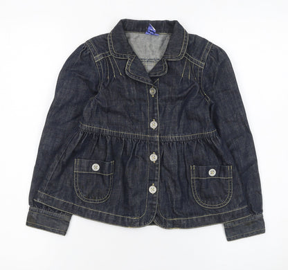 Girls UK Size 7 Years Jasper Conran Blue Basic Jacket