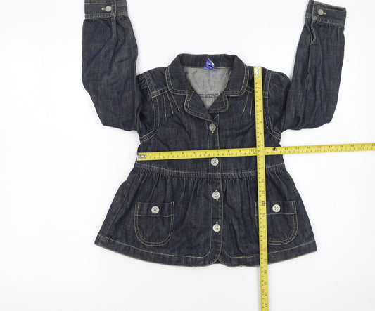 Girls UK Size 7 Years Jasper Conran Blue Basic Jacket