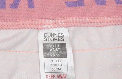 Dunnes Stores Girls Pink Biker Activewear Shorts 26in Waist