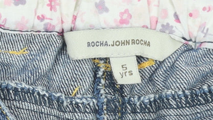Girls UK Size 5 Years Rocha John Rocha Regular Fit Cropped Jeans