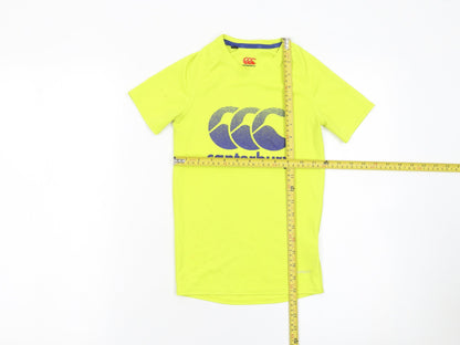 Canterbury Boys Yellow Short Sleeve Athletic T-Shirt 8 Years Sports Top