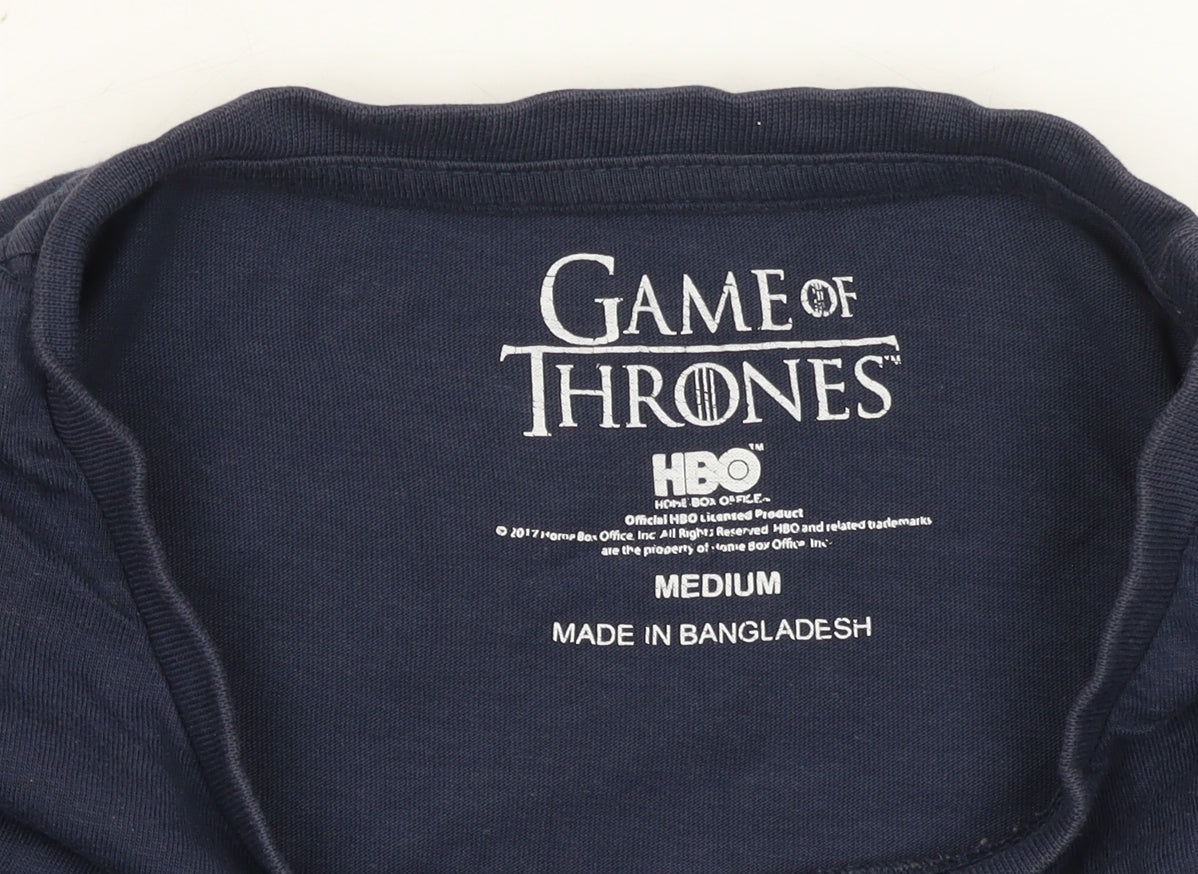 Mens UK Size M HBO Blue  T-Shirt