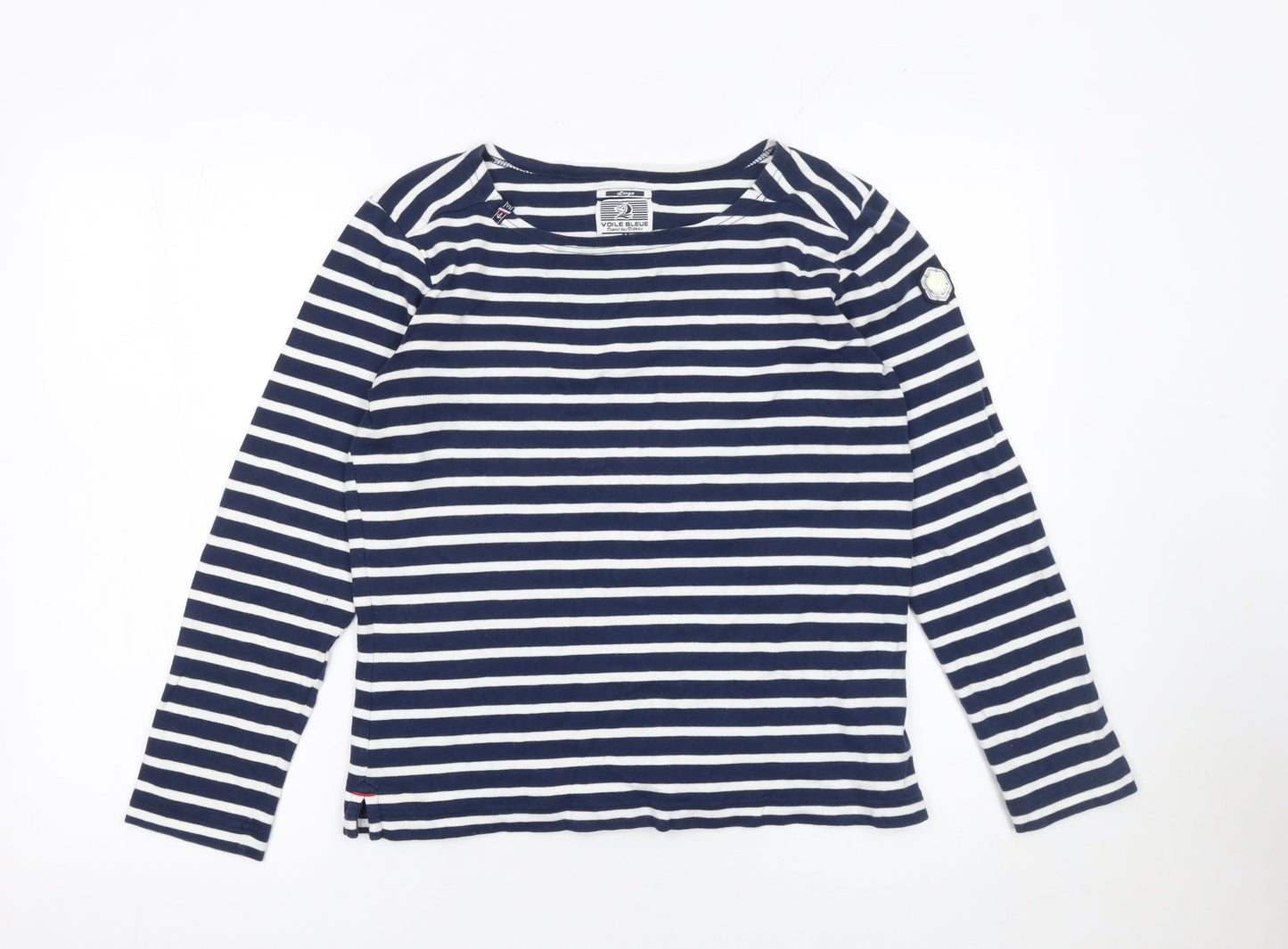 Womens UK Size L Voile Bleue Blue Basic T-Shirt