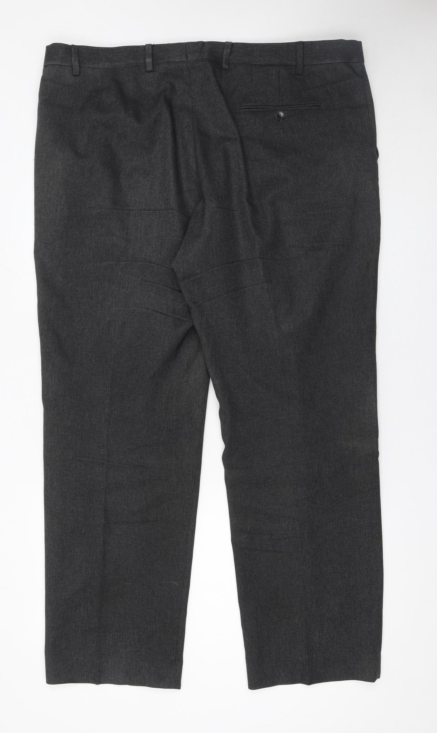 Mens UK Size XL Marks and Spencer Regular Fit Dress Pants Grey Trousers