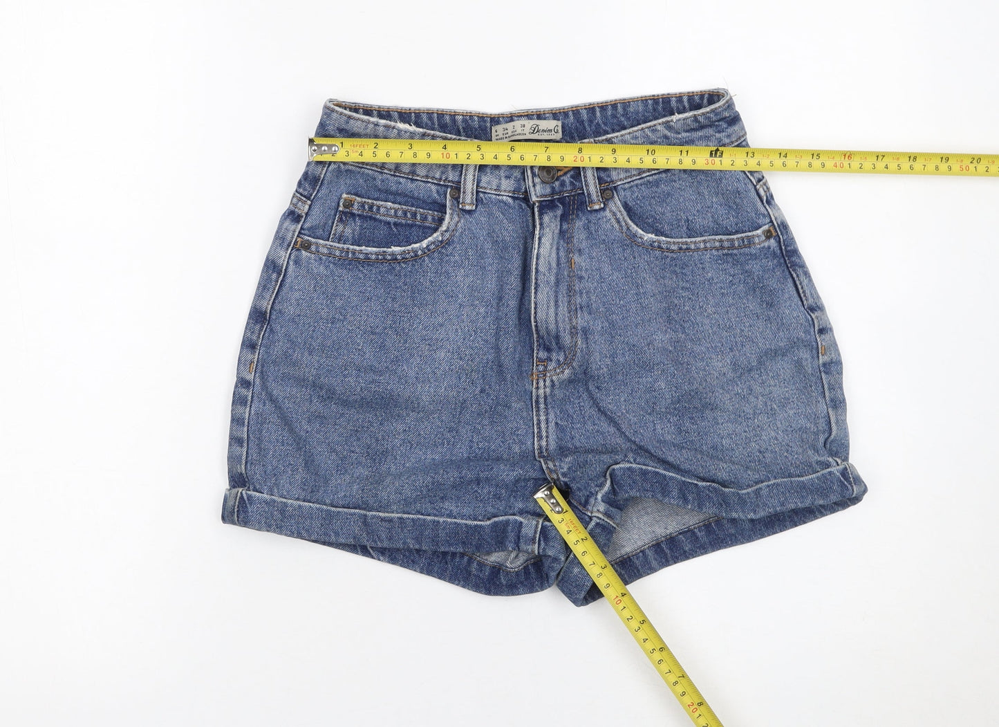 Womens UK Size 8 Denim Co. Relaxed Fit Mom Shorts