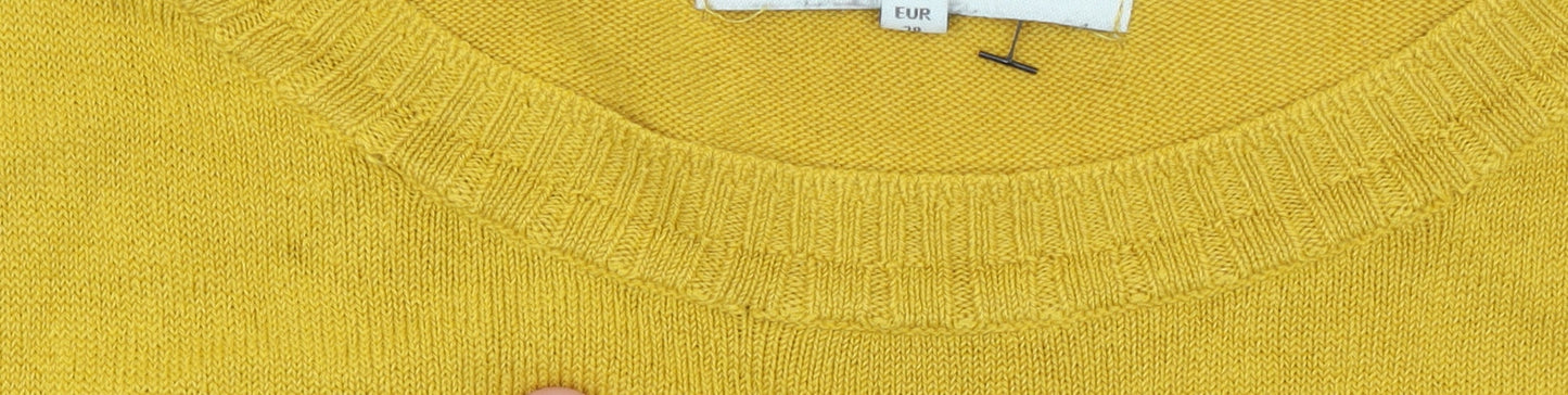 Womens UK Size 10 NEXT Yellow Pullover Jumper