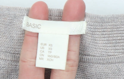 Womens UK Size XS H&M Beige Pullover Jumper