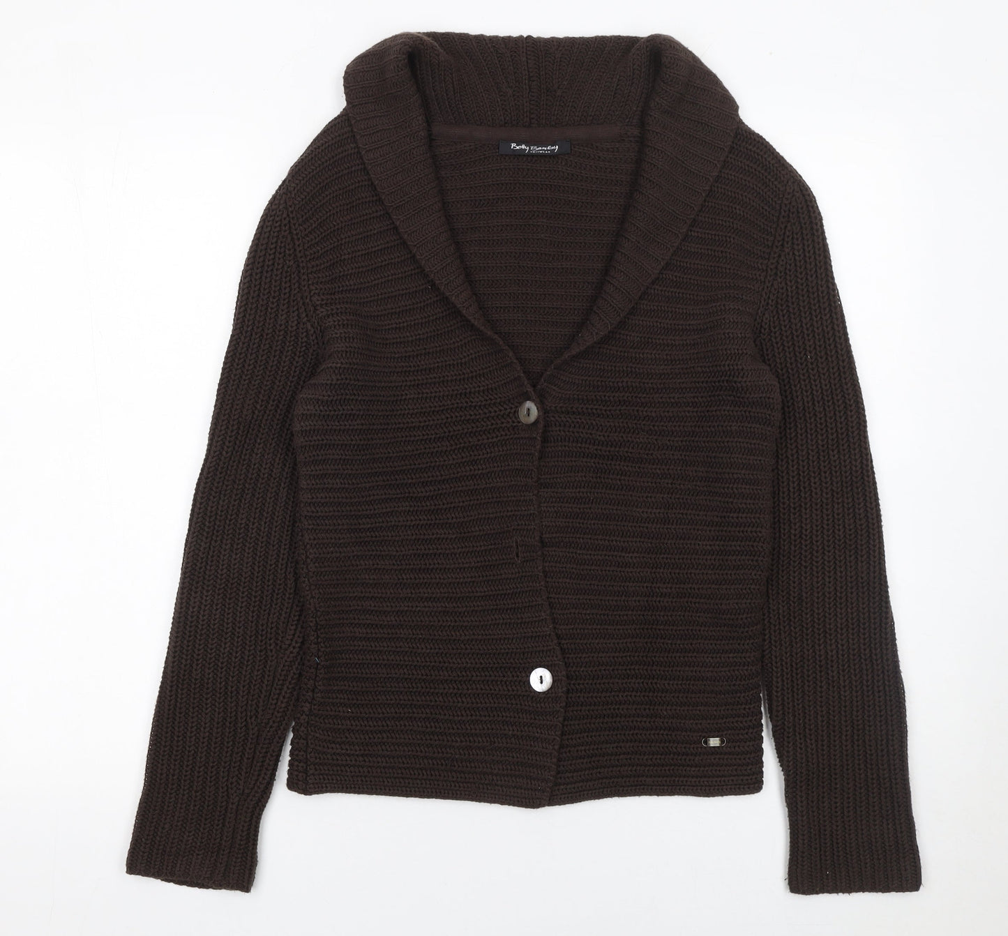 Womens UK Size 10 Betty Barclay Brown Cardigan Jumper