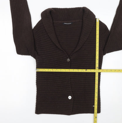 Womens UK Size 10 Betty Barclay Brown Cardigan Jumper