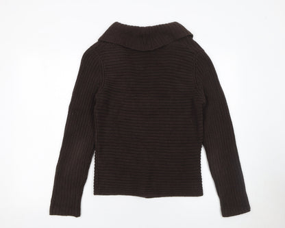 Womens UK Size 10 Betty Barclay Brown Cardigan Jumper