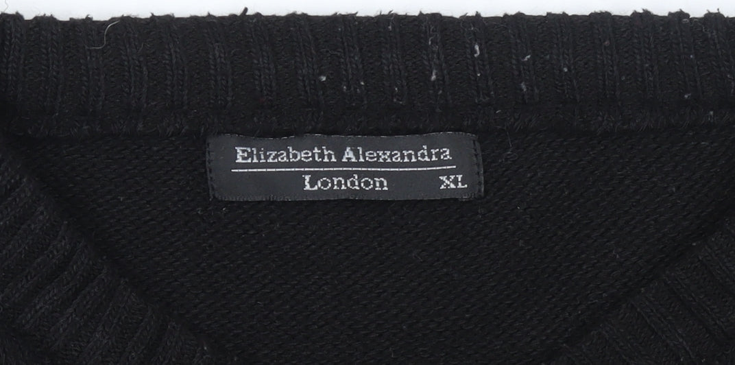 Mens UK Size XL Elizabeth Alexandra London Black Pullover Jumper