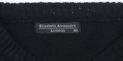 Mens UK Size XL Elizabeth Alexandra London Black Pullover Jumper