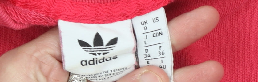 Womens UK Size 8 adidas Pink Pullover Sweatshirt