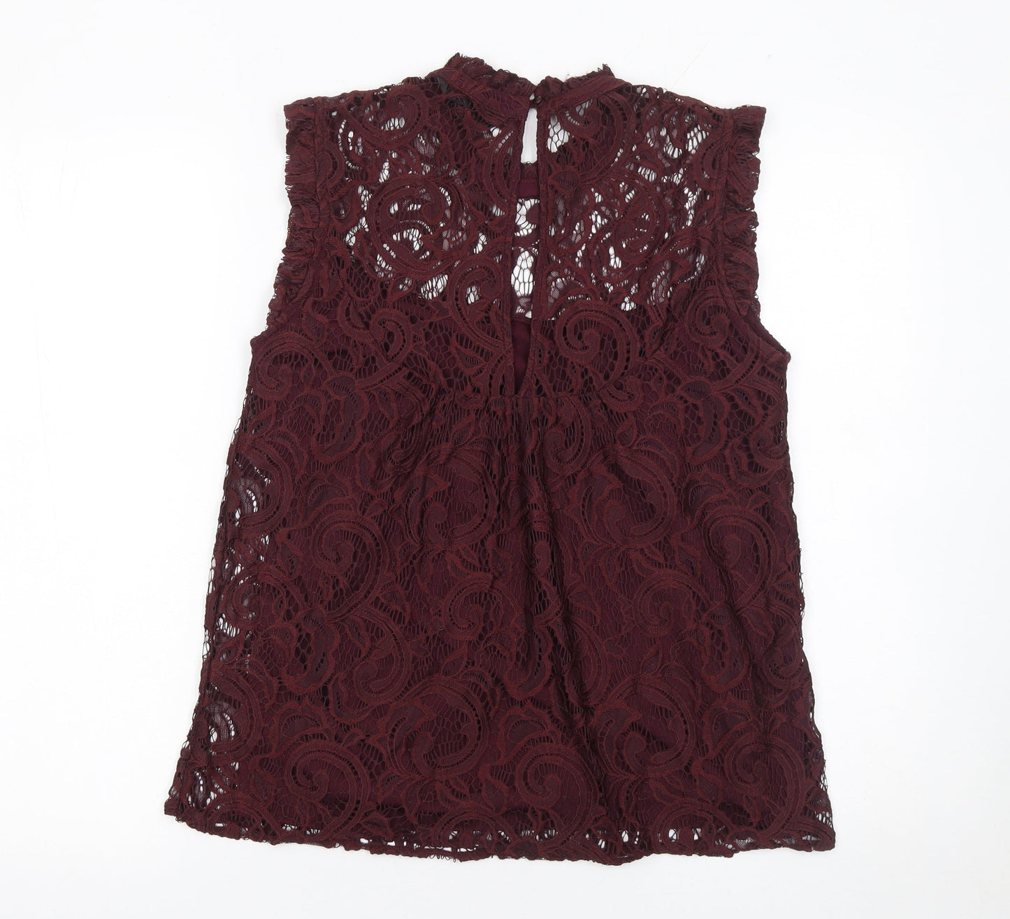 Womens UK Size 10 Dunnes Brown Lace Blouse