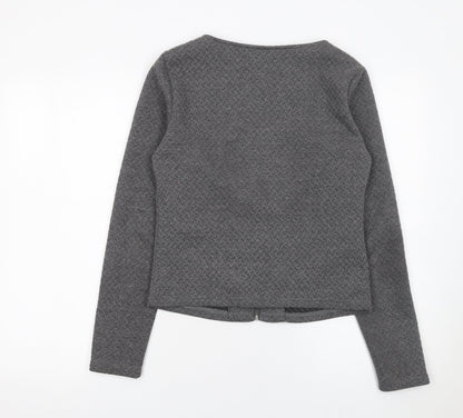 Vila Women Grey Knit Zip Basic Jacket Size S