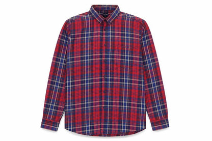 James Pringle Men’s Red Plaid Button-Down Long Sleeve Shirt XL