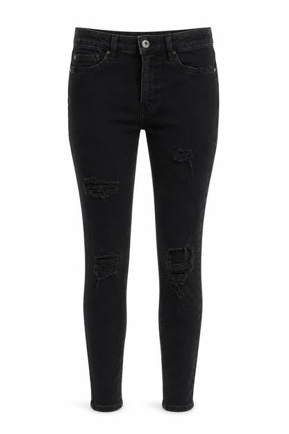 Womens UK Size 10 Bershka Slim Fit Skinny Black Jeans