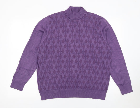 Womens UK Size L Castle of Ireland Purple Pullover Jumper