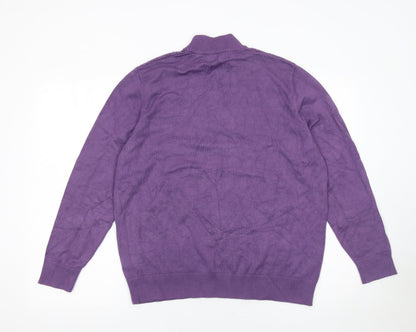 Womens UK Size L Castle of Ireland Purple Pullover Jumper