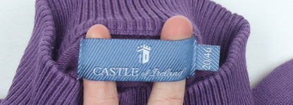 Womens UK Size L Castle of Ireland Purple Pullover Jumper