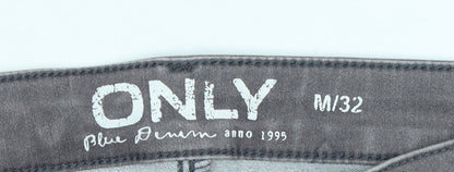 ONLY Women Grey Skinny Jeans M/32 Cotton Blend Stretch Denim